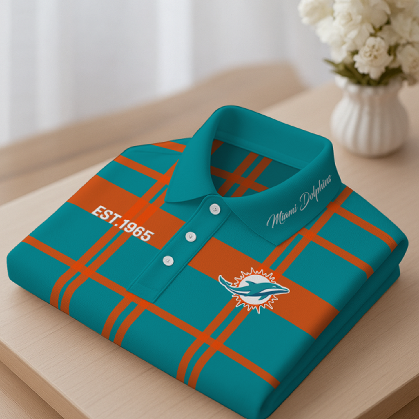 MIA X Premium NFL New Polo Long Sleeve V1 NAK NHT