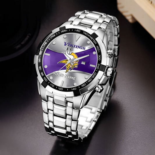 MIN x NFL Alloy Men Quartz Watch - Custom Name DATND TANTD