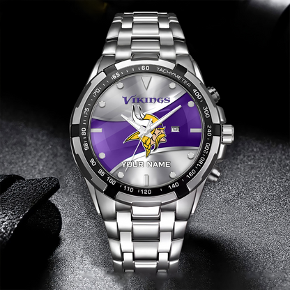 MIN x NFL Alloy Men Quartz Watch - Custom Name DATND TANTD