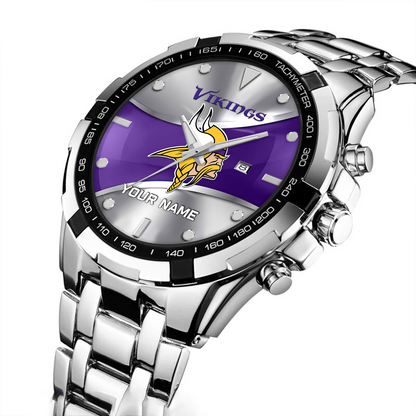 MIN x NFL Alloy Men Quartz Watch - Custom Name DATND TANTD