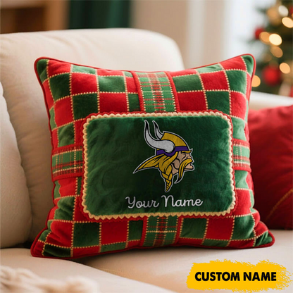 MIN x NFL Christmas New Square Pillow DatND DVT