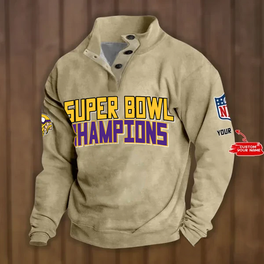 MIN x NFL Double Breasted Stand Collar Hoodies DATND TANTD