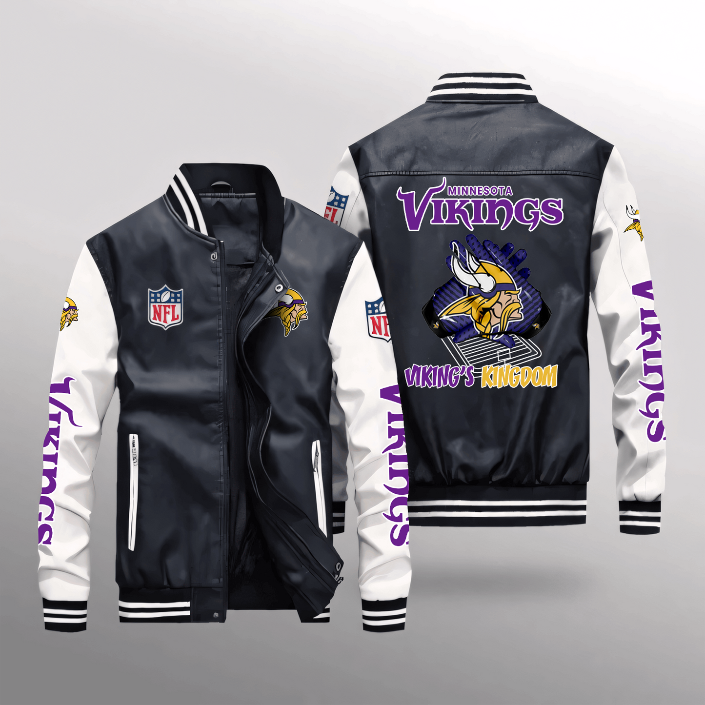MIN x NFL Leather Bomber Jacket DATND TANTD