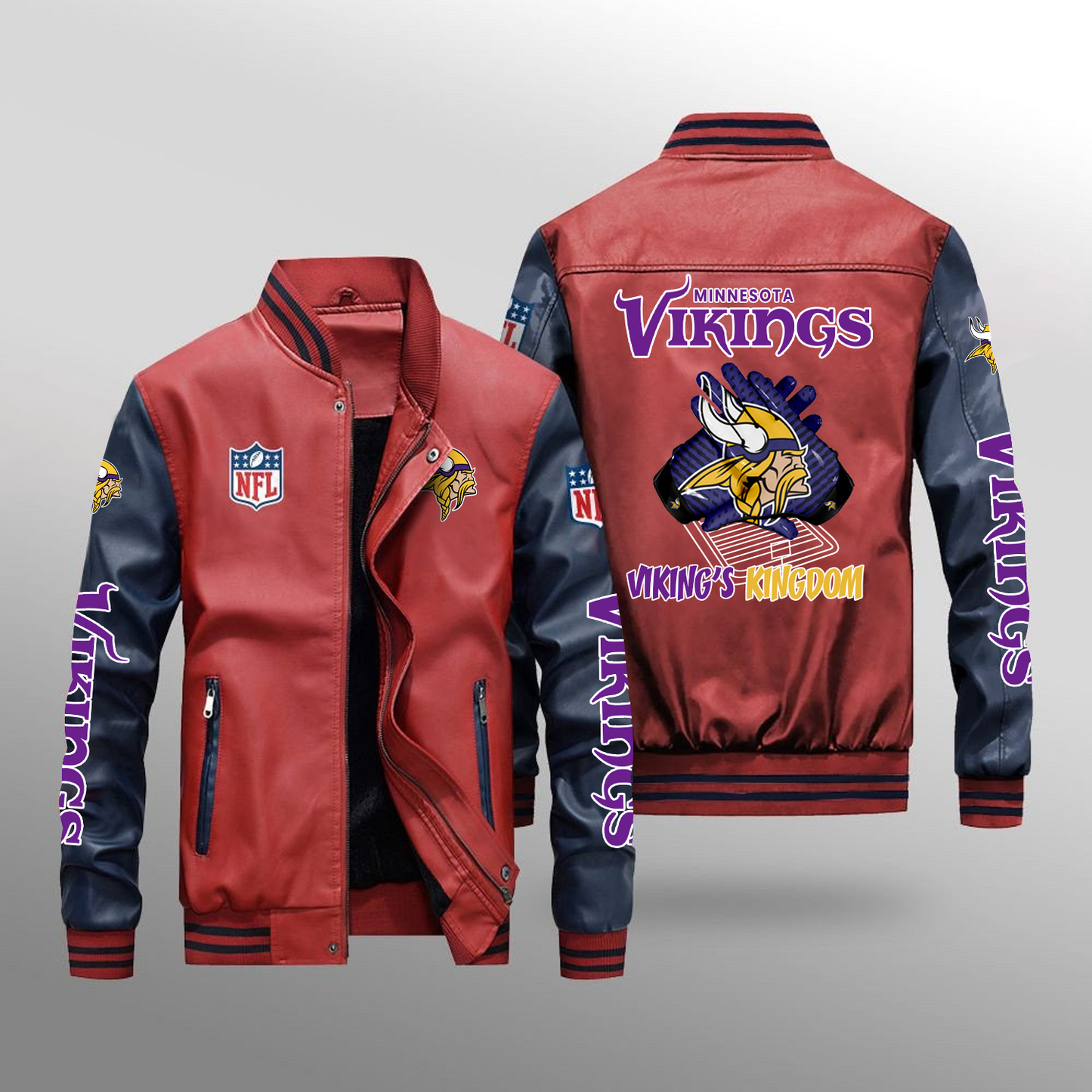 MIN x NFL Leather Bomber Jacket DATND TANTD