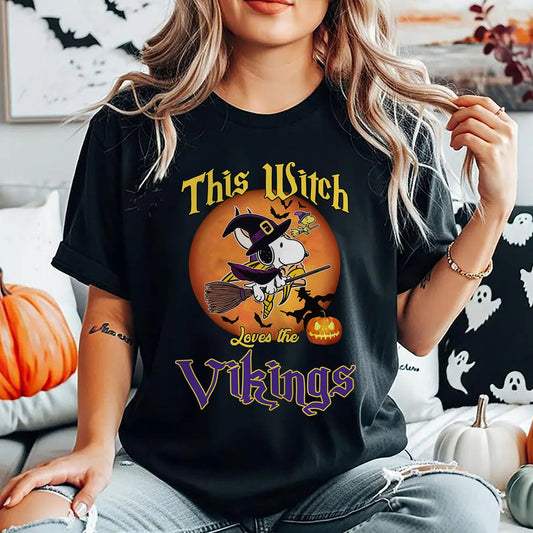 MIN x NFL This Witch Snoopy Love This 2D Shirt DatND DVT