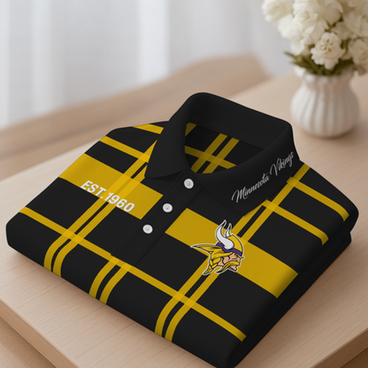 MIN X Premium NFL New Polo Long Sleeve V1 NAK NHT