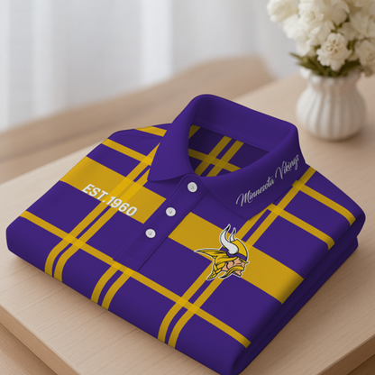 MIN X Premium NFL New Polo Long Sleeve V1 NAK NHT