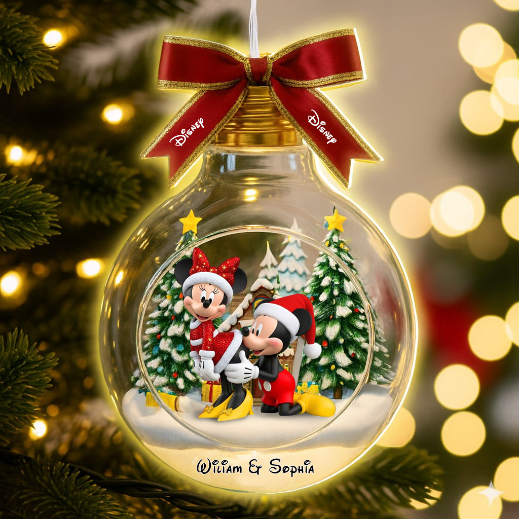 MK Merry Christmas - Personalized Mouse LED Light Ornament