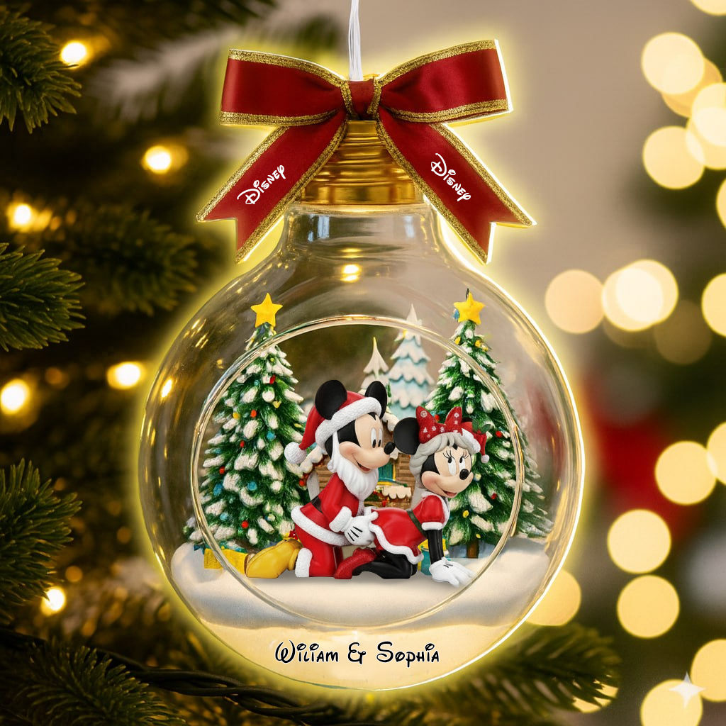 MK Merry Christmas V2 - Personalized Mouse LED Light Ornament