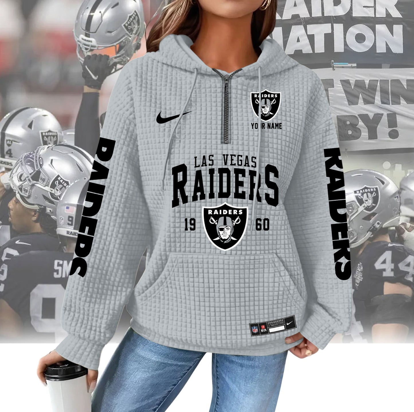 LVR Premium NFL Waffle Hoodie DDT CTND