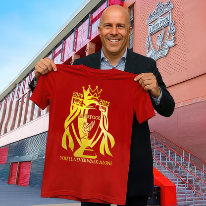 Liverpool FC Premier League Champions 2025 V7 Shirt DDTCTND