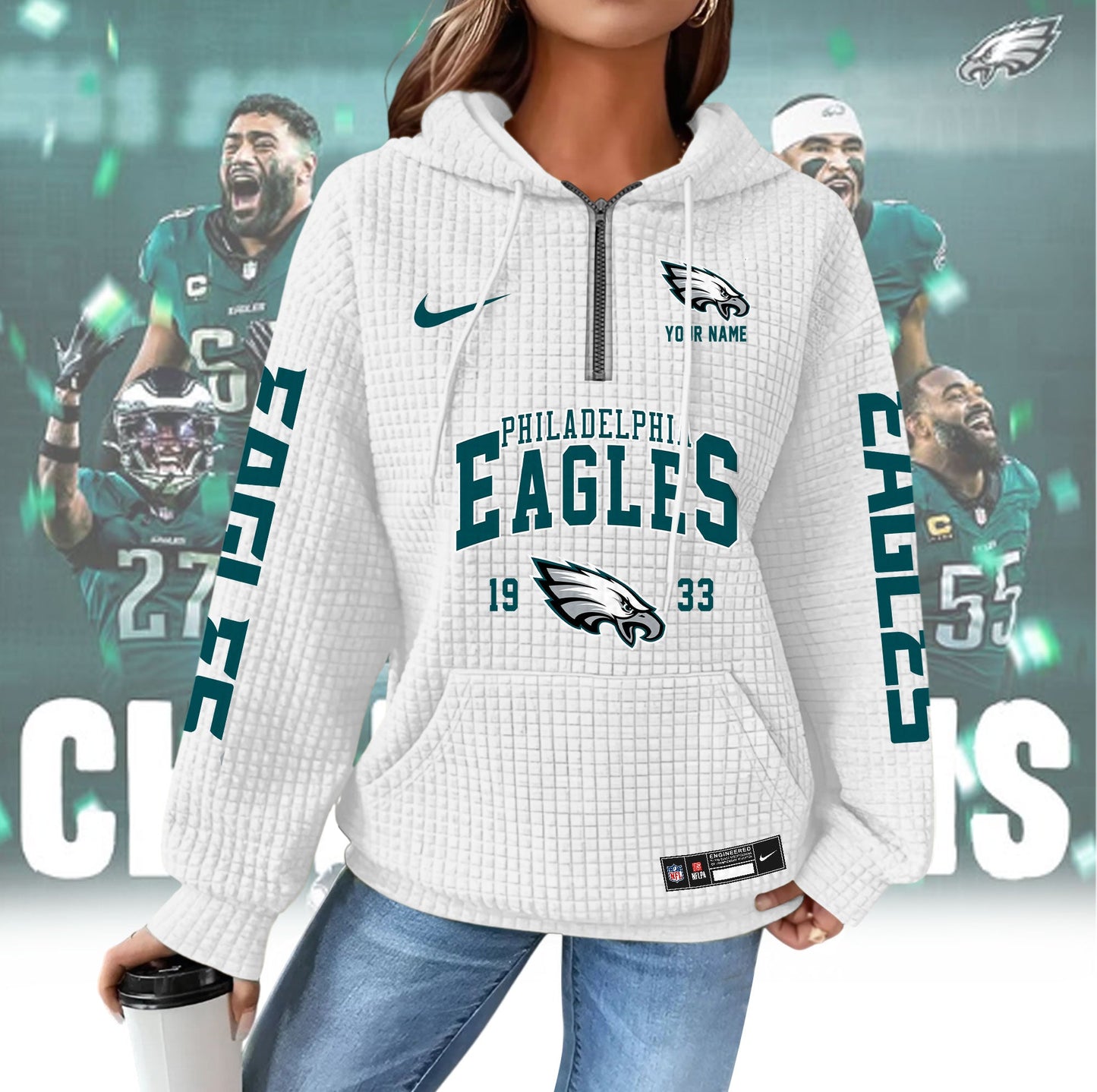 PE Premium NFL Waffle Hoodie DDT CTND