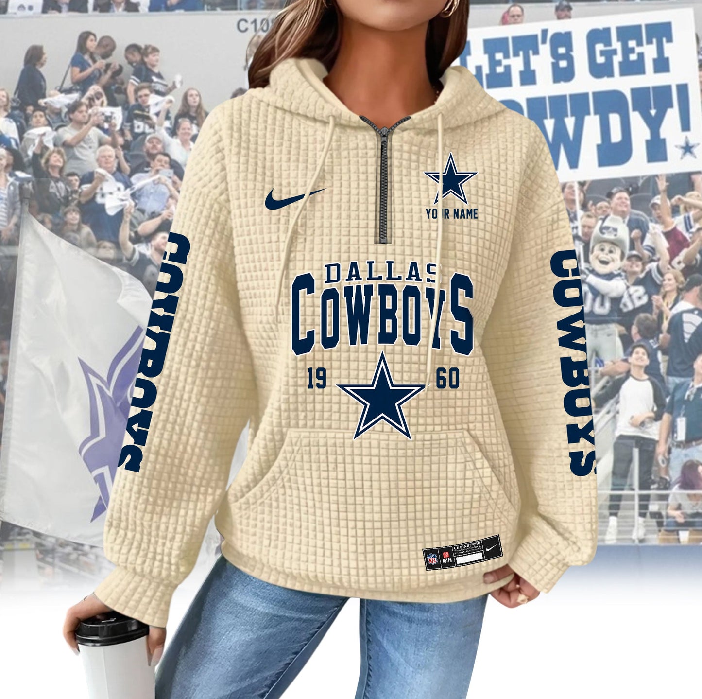 DC Premium NFL Waffle Hoodie DDT CTND