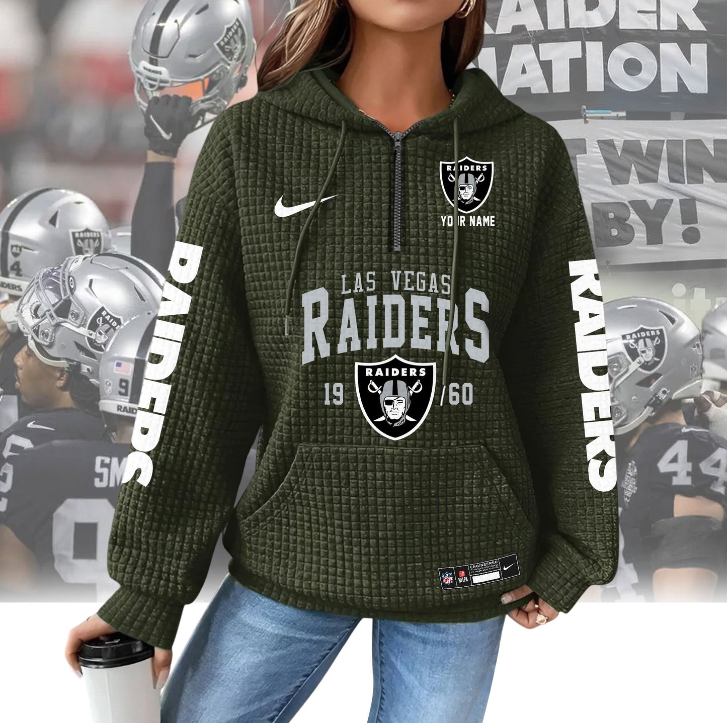 LVR Premium NFL Waffle Hoodie DDT CTND