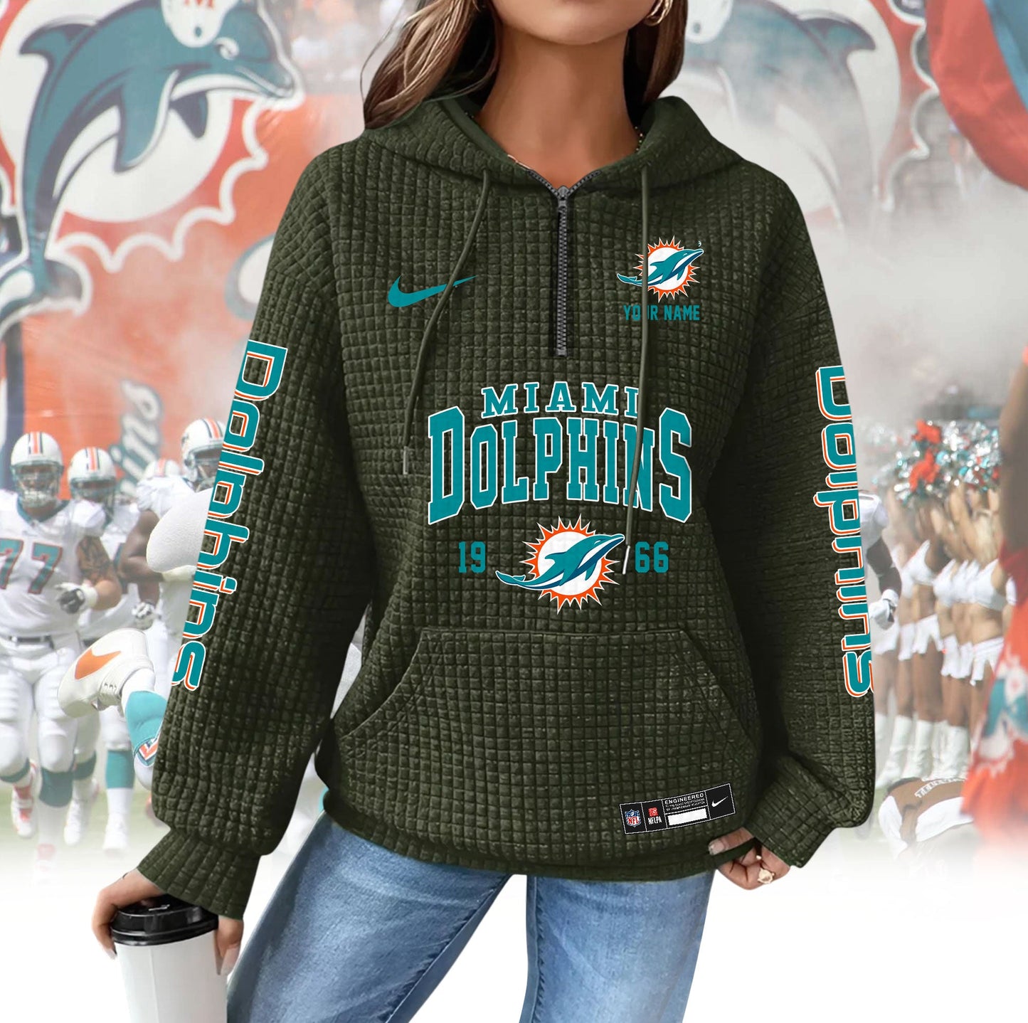 MD Premium NFL Waffle Hoodie DDT CTND