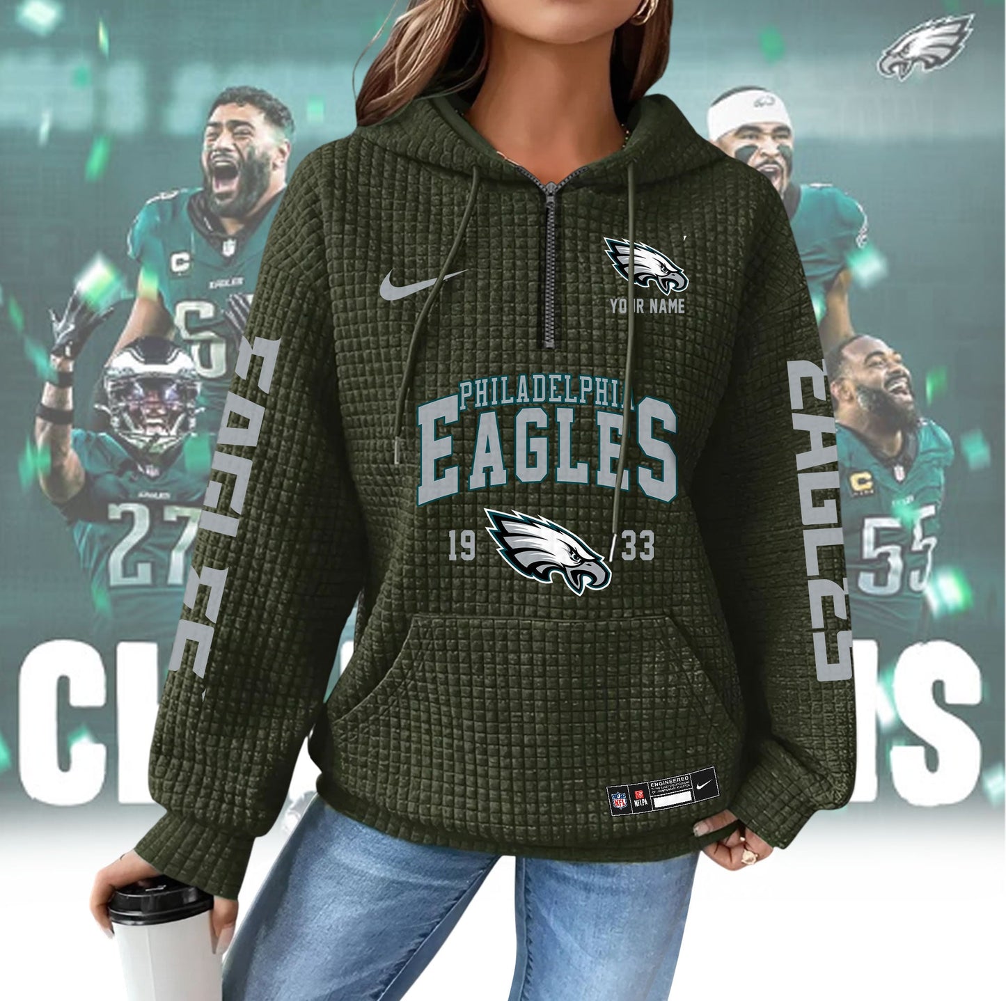 PE Premium NFL Waffle Hoodie DDT CTND