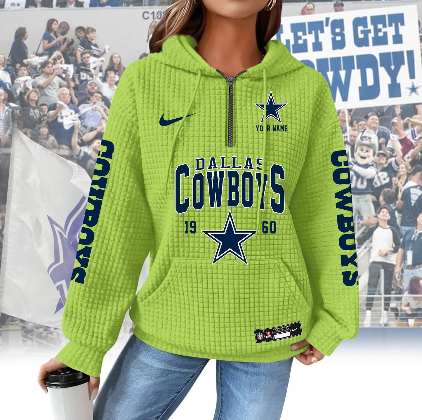 DC Premium NFL Waffle Hoodie DDT CTND