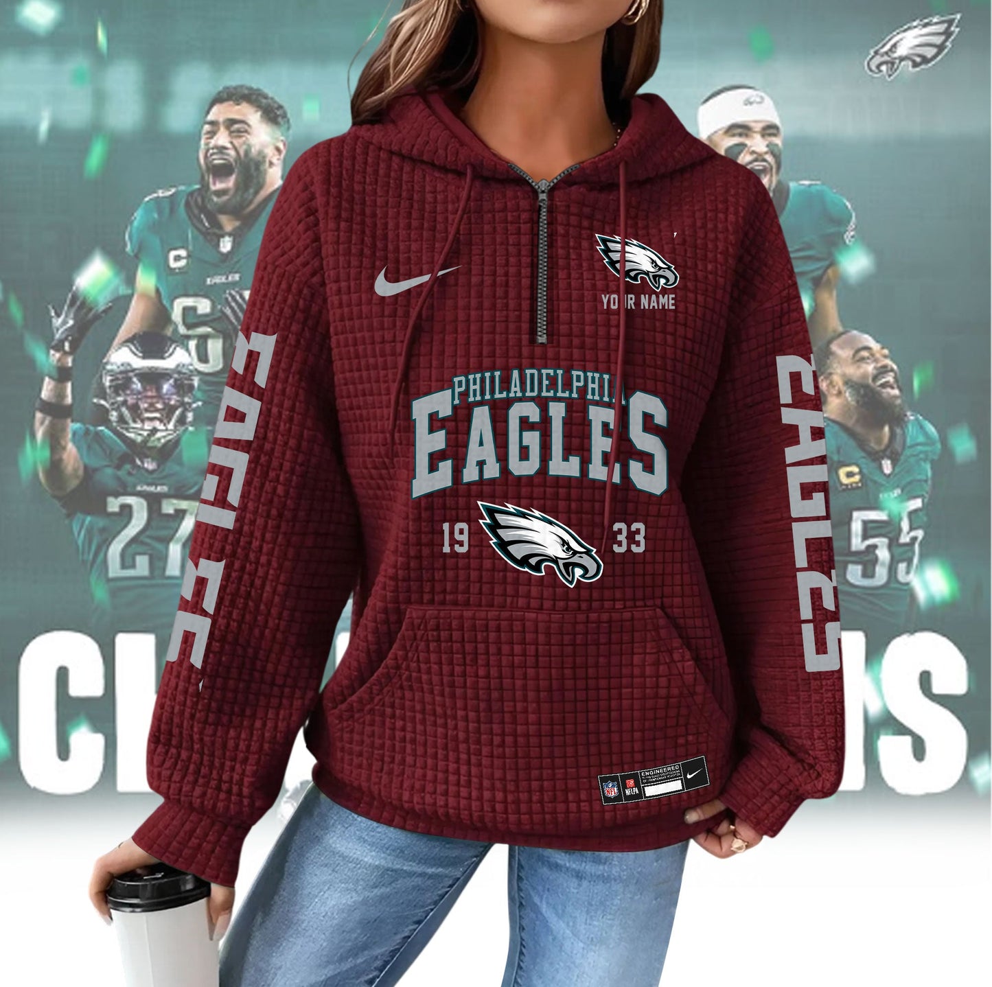 PE Premium NFL Waffle Hoodie DDT CTND