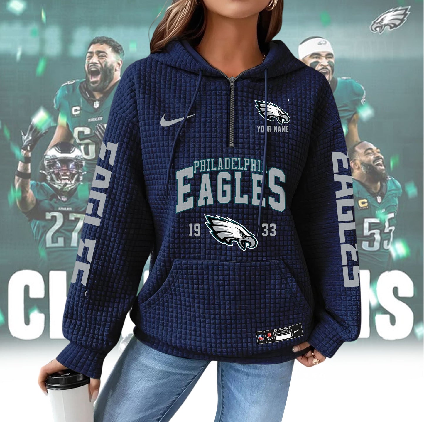 PE Premium NFL Waffle Hoodie DDT CTND