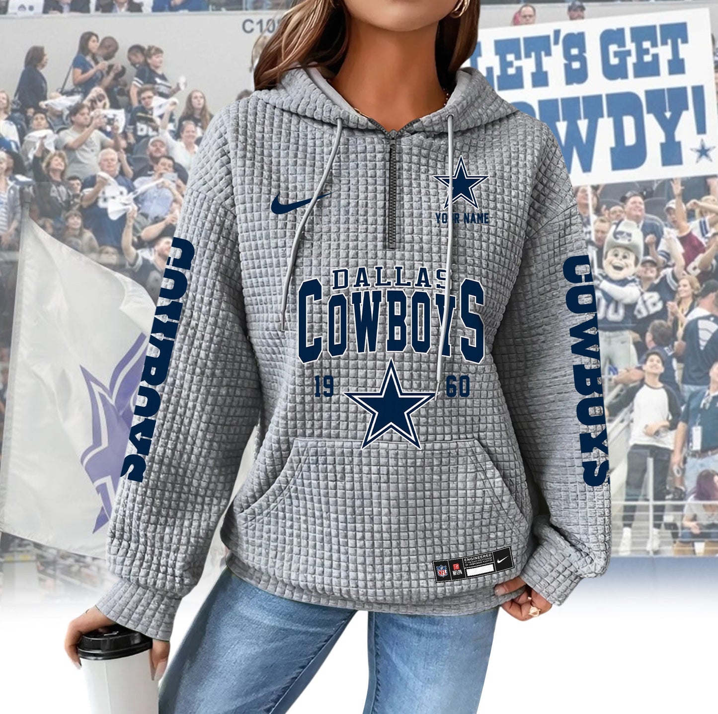 DC Premium NFL Waffle Hoodie DDT CTND