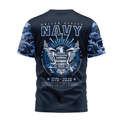 MLB BO Premium Navy 250 Years 3D Shirt DDT CTND