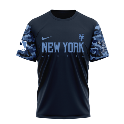 MLB NYM Premium Navy 250 Years 3D Shirt DDT CTND