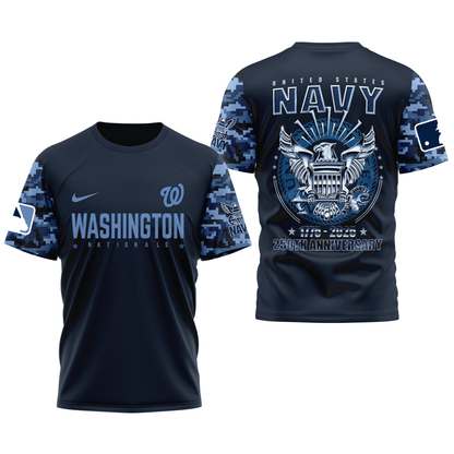MLB WN Premium Navy 250 Years 3D Shirt DDT CTND