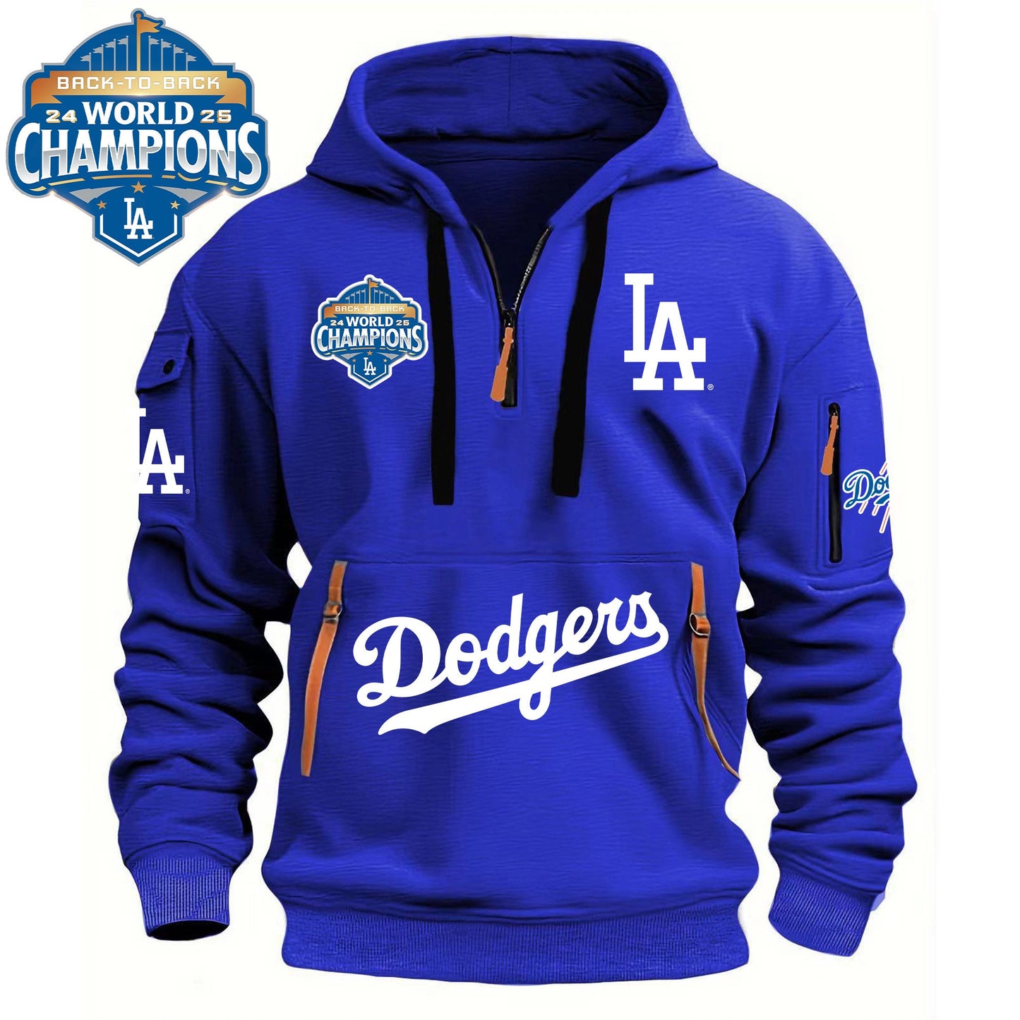 MLB x LAD World Champions V1 Half Zipper Hoodie HLP