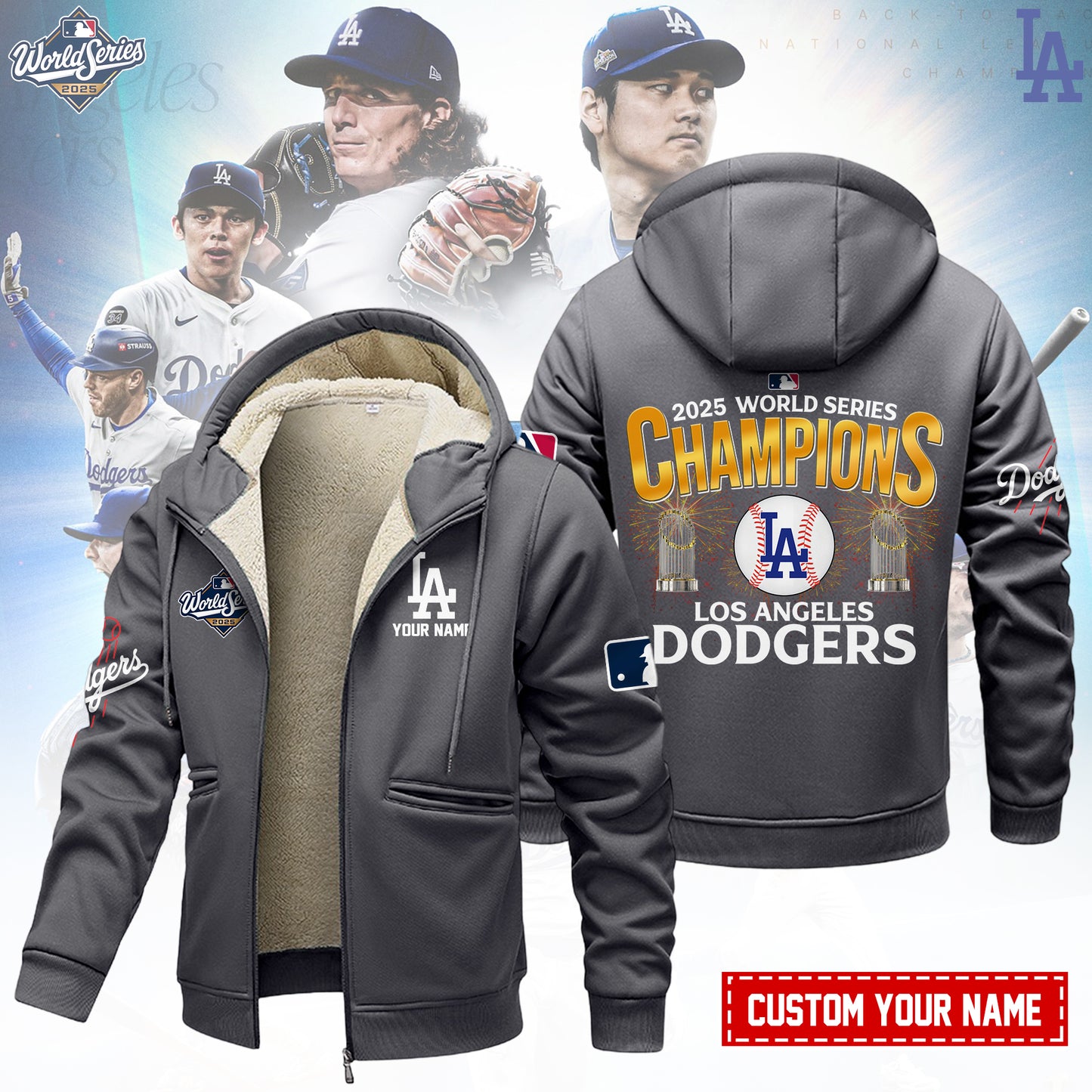 MLB x LAD World Series Champions 2025 Winter Fleece Jacket HLP