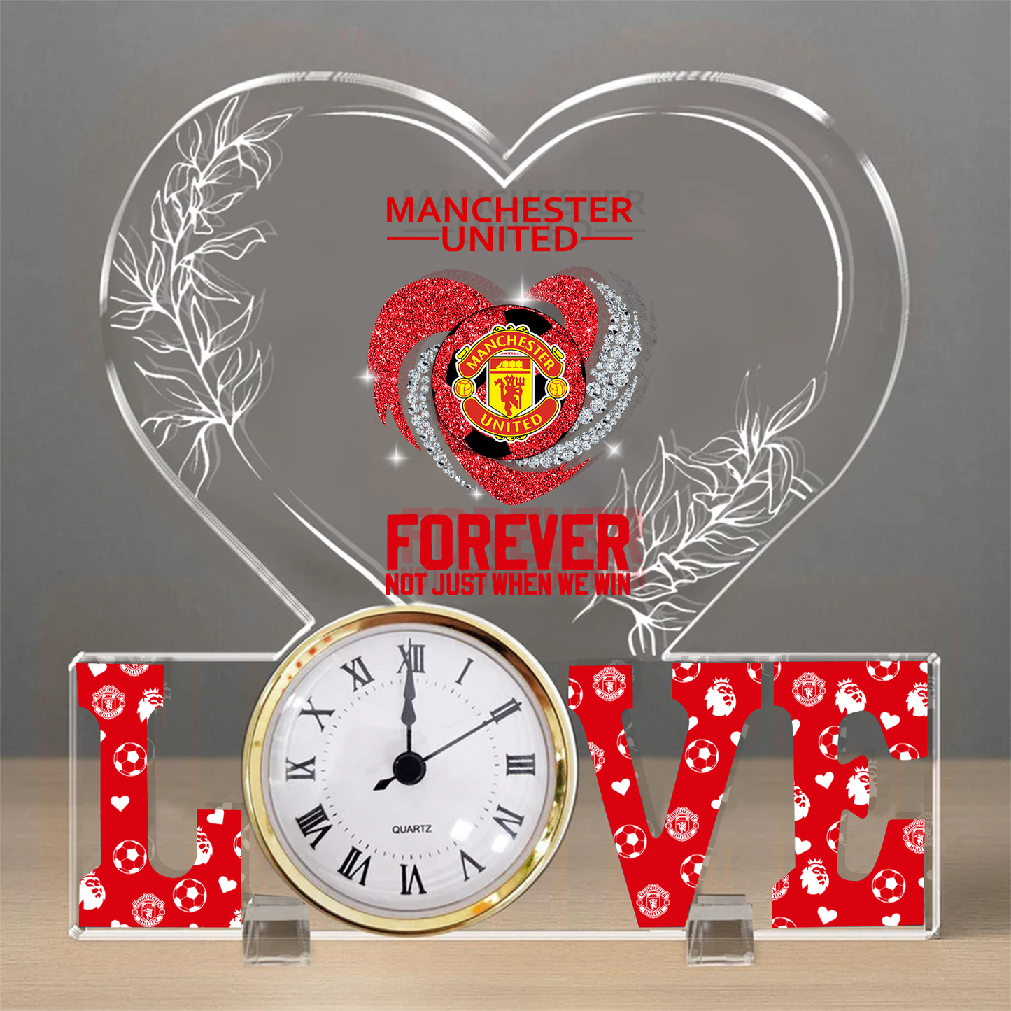 MU x EPL Forever Not Just When We Win Acrylic Clock DatND ThuongND