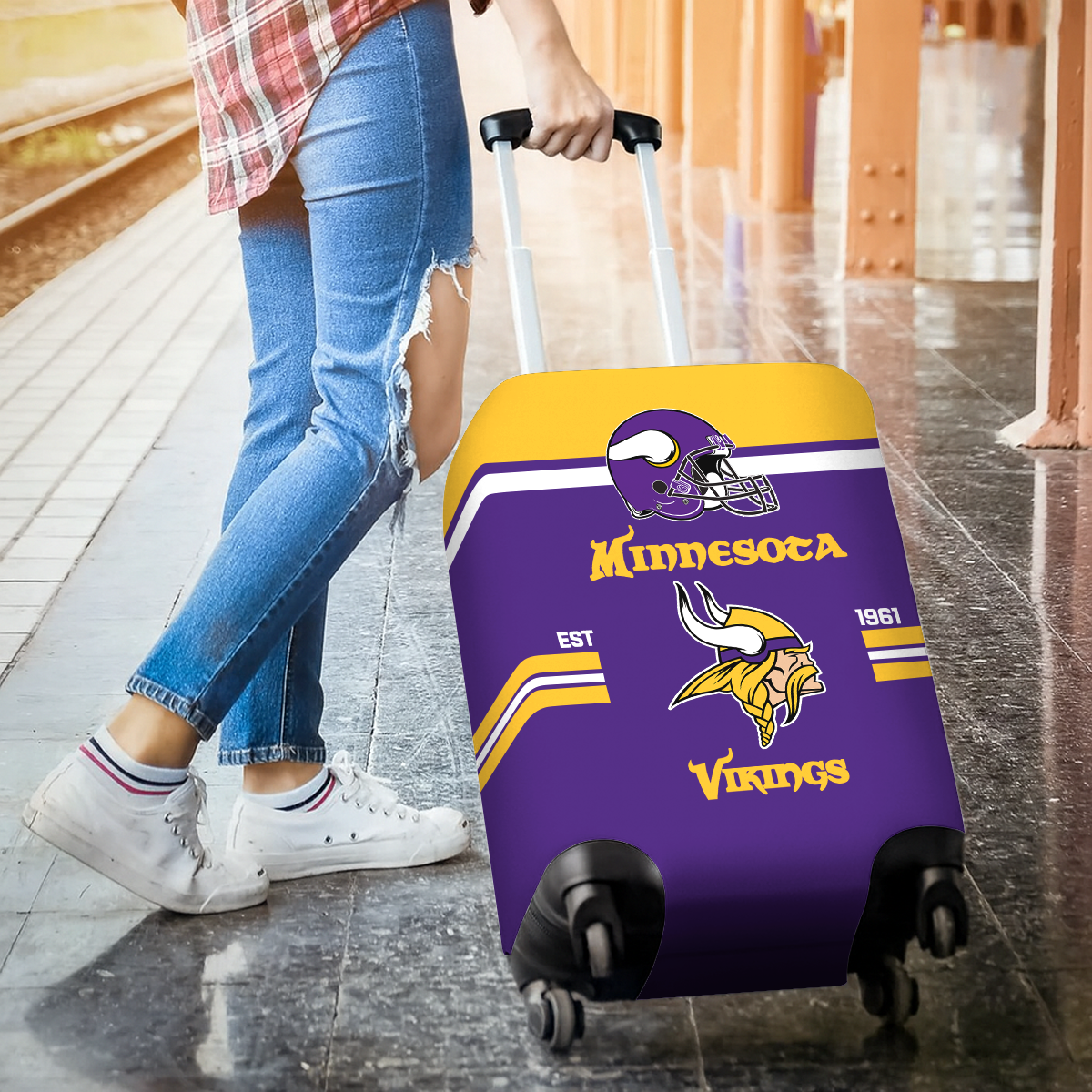 MV NFL Luggage Cover Suitcase Protector DDT NTL