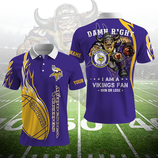 MV NFL Team Mascot Polo Shirt DDT NTL