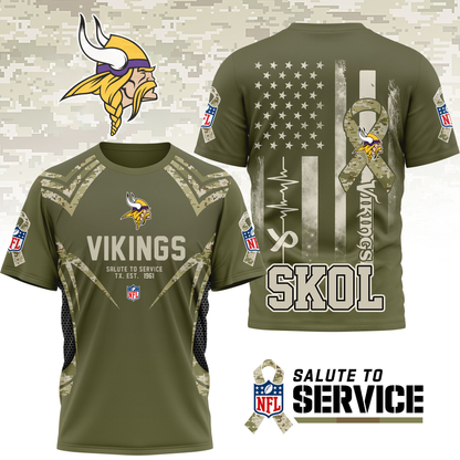 MV Premium NFL Salute to Service Camo 3D Shirt DDT CTND