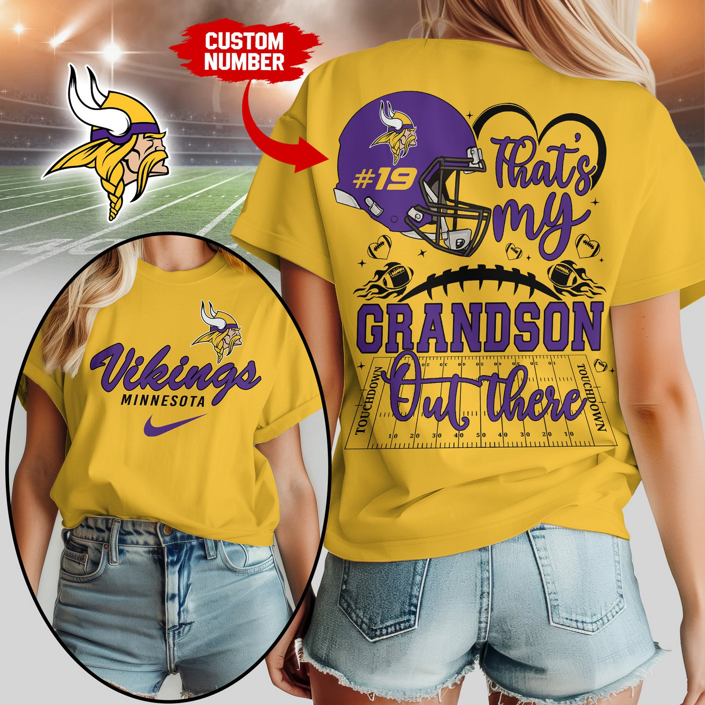 MV Premium NFL That My Grandson Out There Shirt DDT NTL