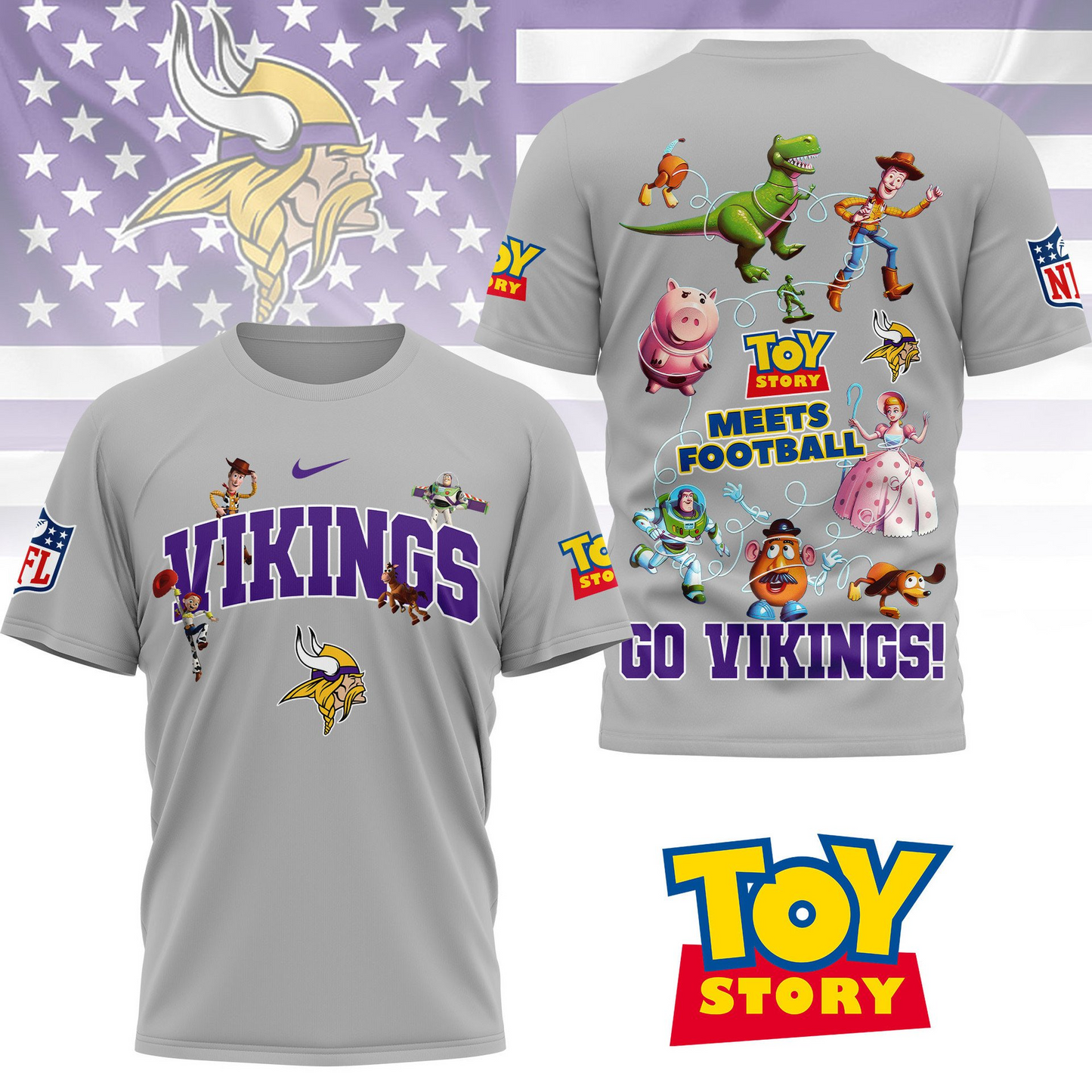 MV Premium NFL Toy Story Fan 3D Shirt DDT CTND