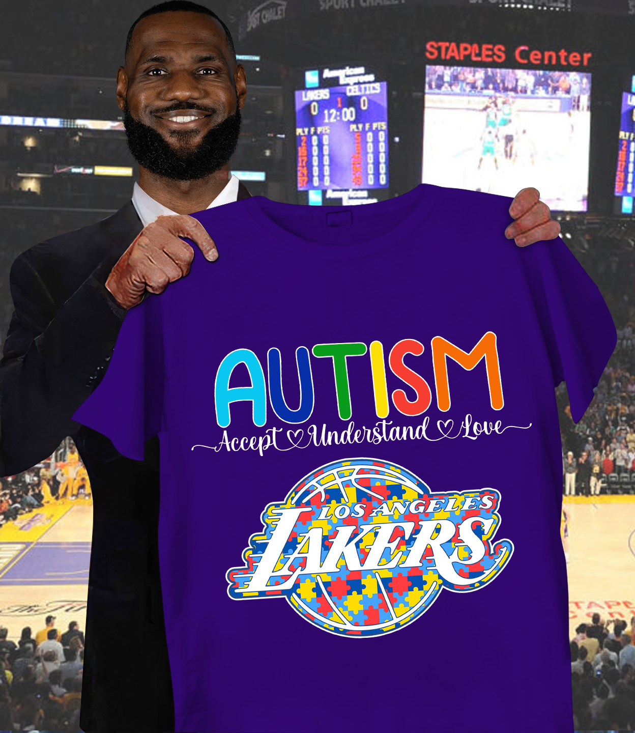 NBA Los Angeles Lakers Support Autism Shirt