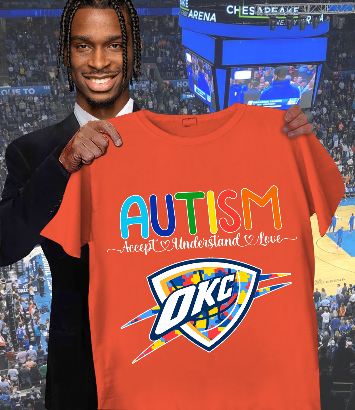 NBA Oklahoma City Thunder Support Autism Shirt