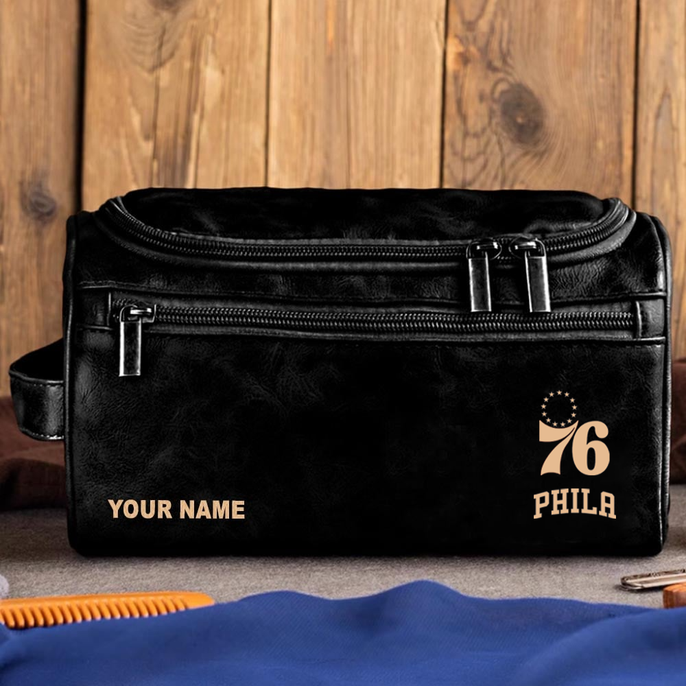 NBA x 76ERS Leather Toiletry Bag HLP HLPHUONG