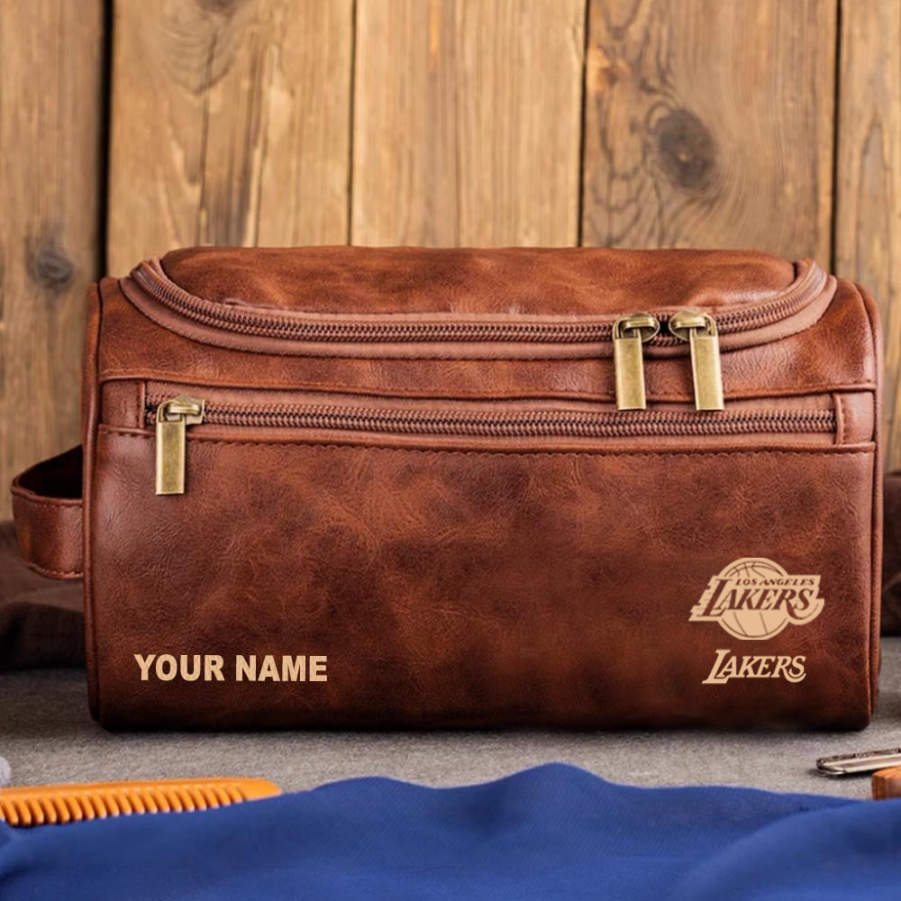 NBA x LAL Leather Toiletry Bag HLP HLPHUONG