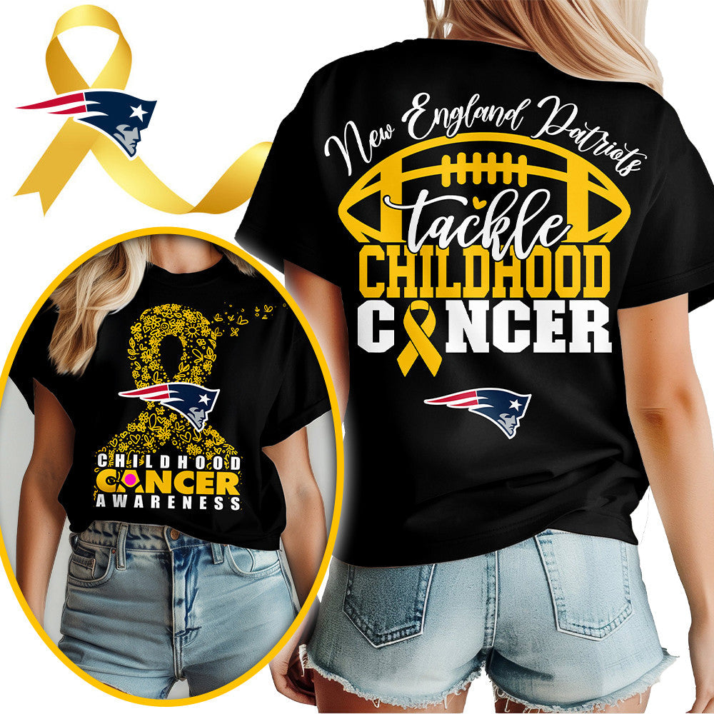 NE X NFL Premium Childhood Cancer Awareness Month 3D Shirt DatND ThuongNH