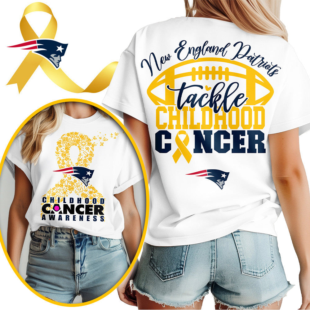 NE X NFL Premium Childhood Cancer Awareness Month 3D Shirt DatND ThuongNH