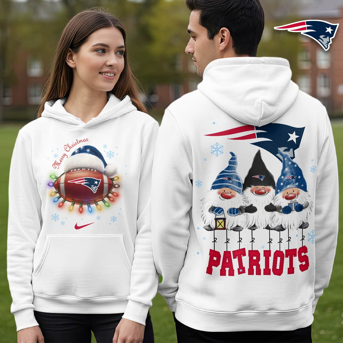 NEP Premium NFL Christmas Gnomes Hoodie DDT CTND