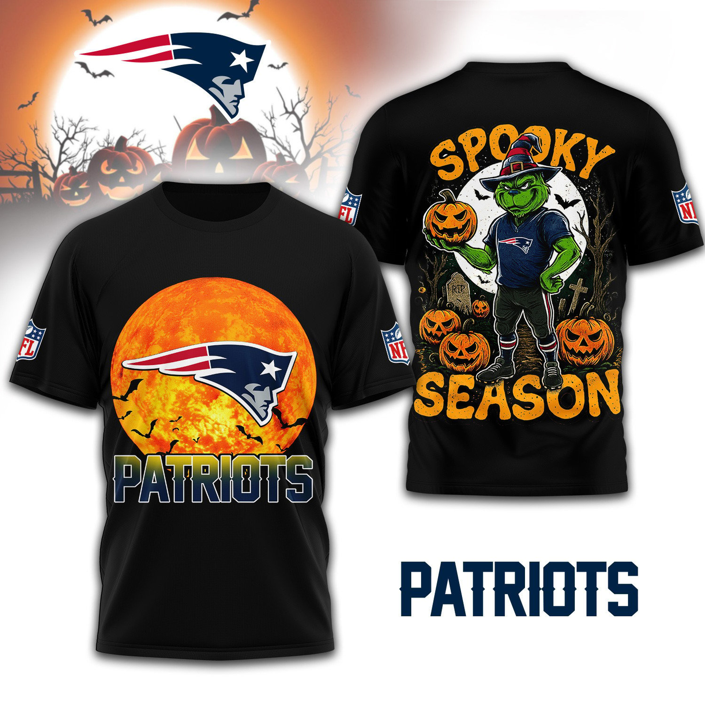 NEP Premium NFL Spooky Season 3D Shirt DDT CTND