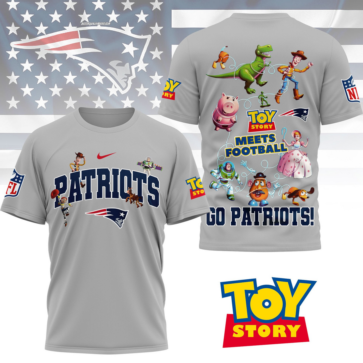 NEP Premium NFL Toy Story Fan 3D Shirt DDT CTND