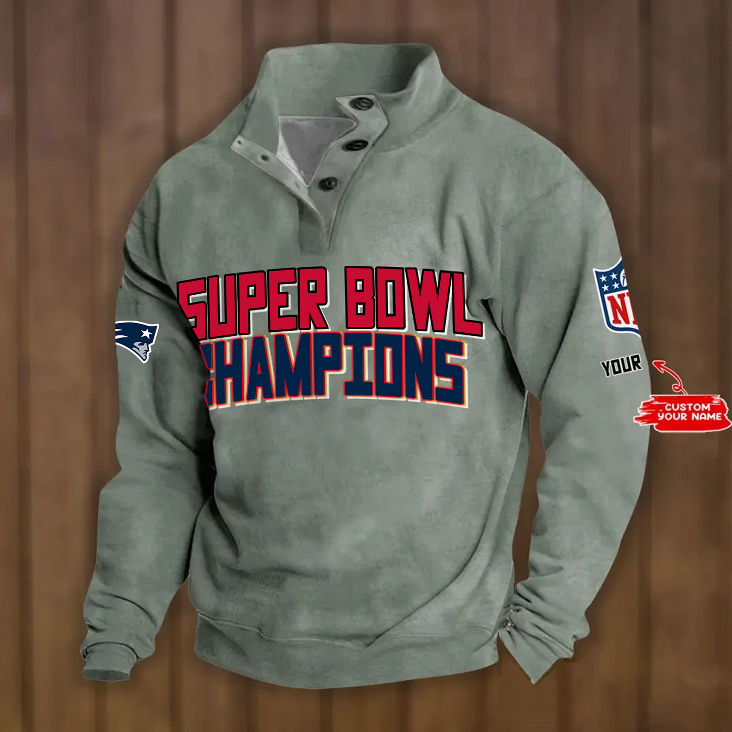 NEP x NFL Double Breasted Stand Collar Hoodies DATND TANTD