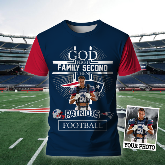 NEP God First Family Second Then Eagles Football Shirt