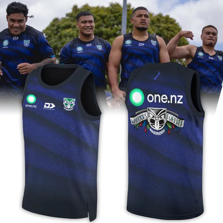 New Zealand Warriors 2025 Mens Training Singlet V01 Jersey TM