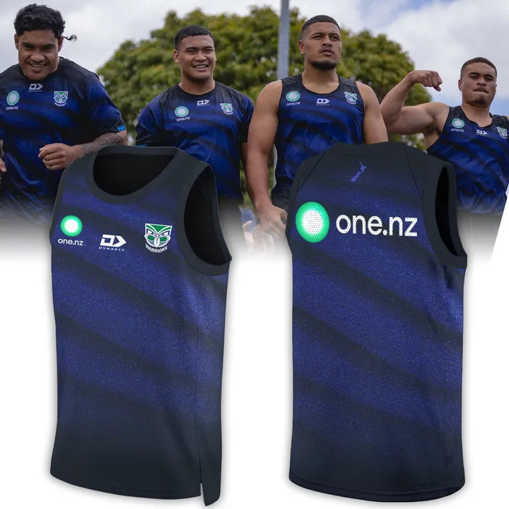 New Zealand Warriors 2025 Mens Training Singlet V02 Jersey TM