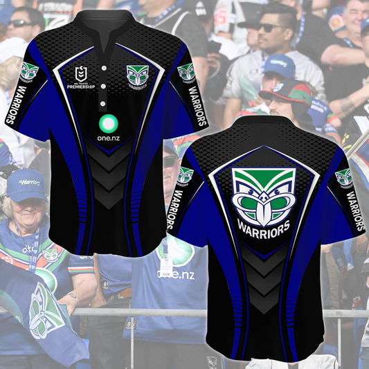 New Zealand Warriors NRL 2025 Limited Edition Henley Shirt TM NTA V1