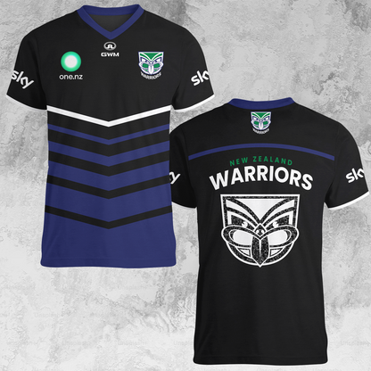 New Zealand Warriors NRL 2025 Limited Edition V-neck T-Shirt TM NTA V6